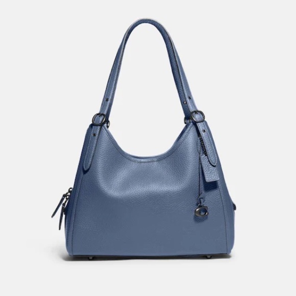 Coach Lori Leather Shoulder Bag - Washed Chambray - Picture 1 of 8
